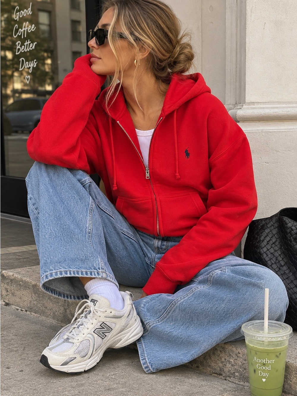 Polo Ralph Lauren Fleece Full Zip Hoodie Red L NWT